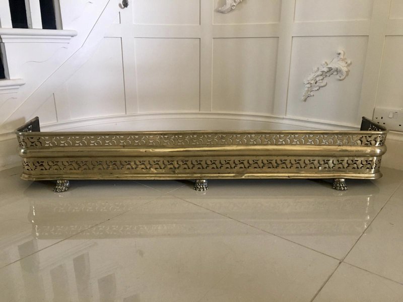 Antique Quality Regency Brass Fender - Image 2